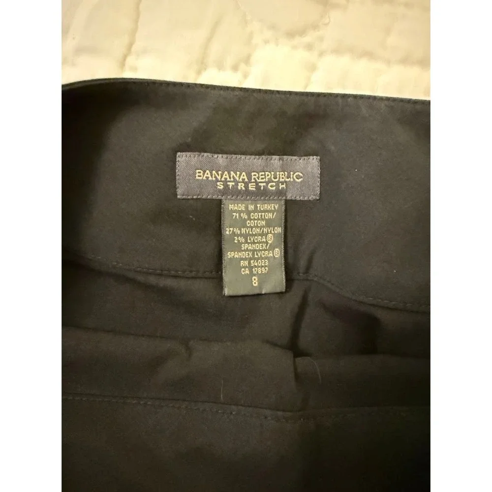 Banana‎ Republic Stretch Black Straight Stretch Sz 8 Cotton Spandex Skirt